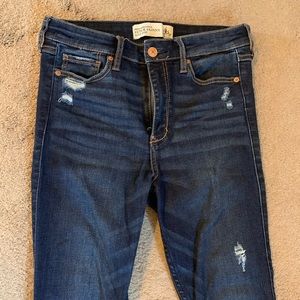 A&F High Rise Short Length Skinny Jeans